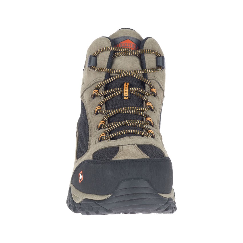 Bottes de Securite Merrell Moab Onset Mid Waterproof Comp Toe Vert Olive/Noir Homme | Z.I.VKGT